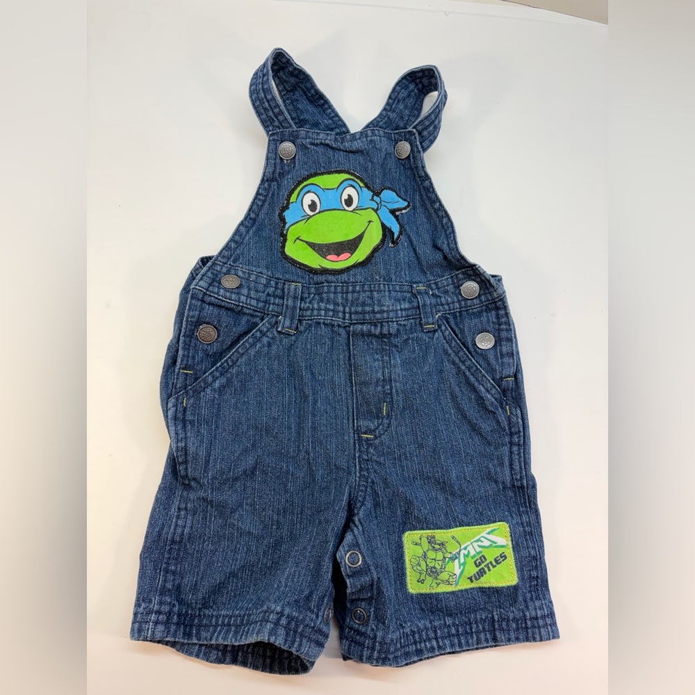 Teenage Mutant Ninja Turtles Denim Overalls Size 24 Months Nickelodeon TMNT